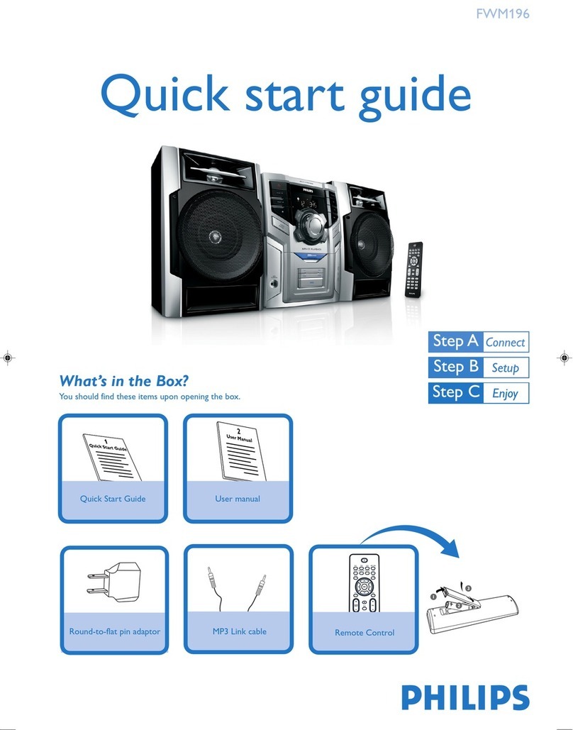 Philips FWM196/77 quick start guide