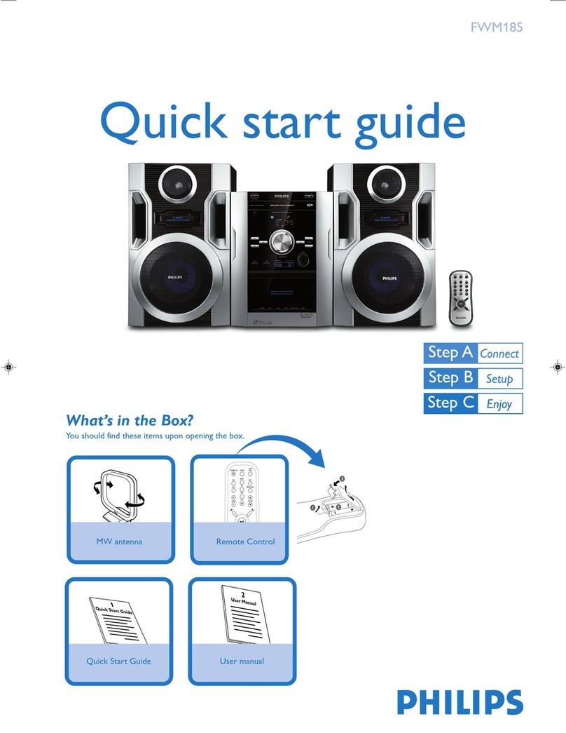 Philips FWM185/61 quick start guide