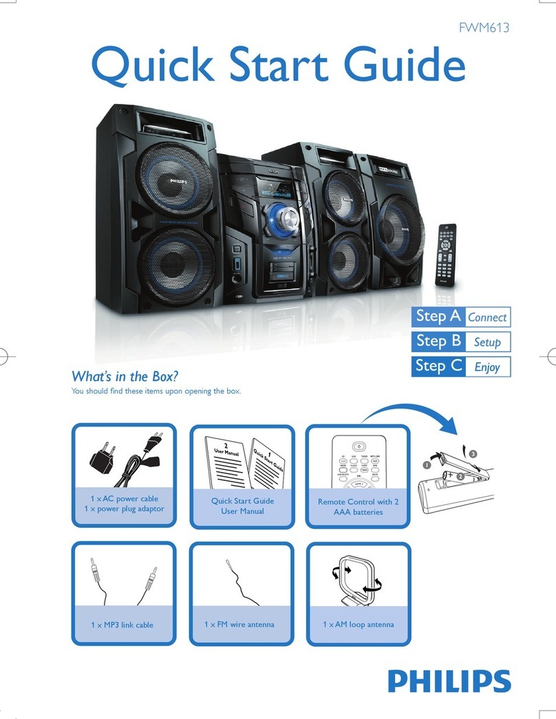 Philips FWM613/55 quick start guide