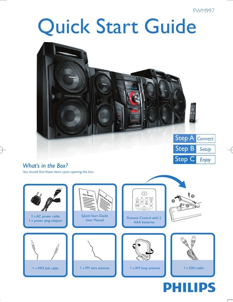 Philips FWM997/55 quick start guide