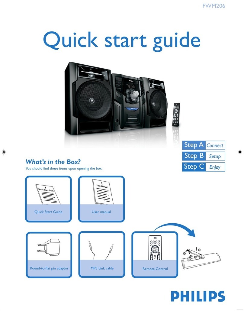 Philips FWM206/77 quick start guide