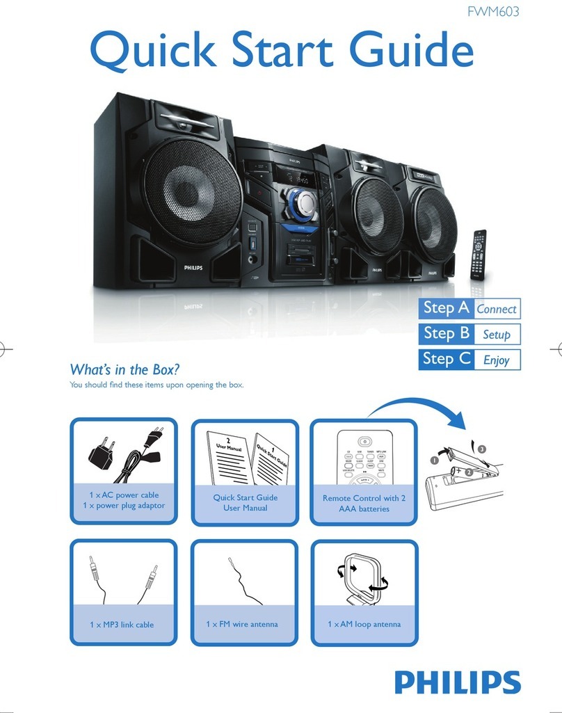 Philips FWM603X/78 User manual