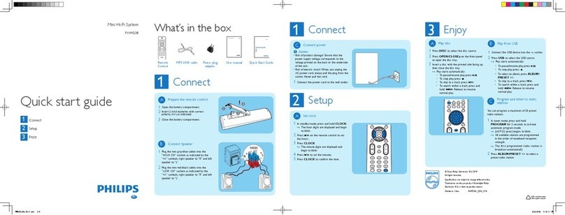 Philips FWM208/55 User manual