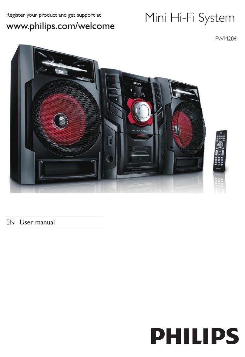 Philips FWM208/77 User manual