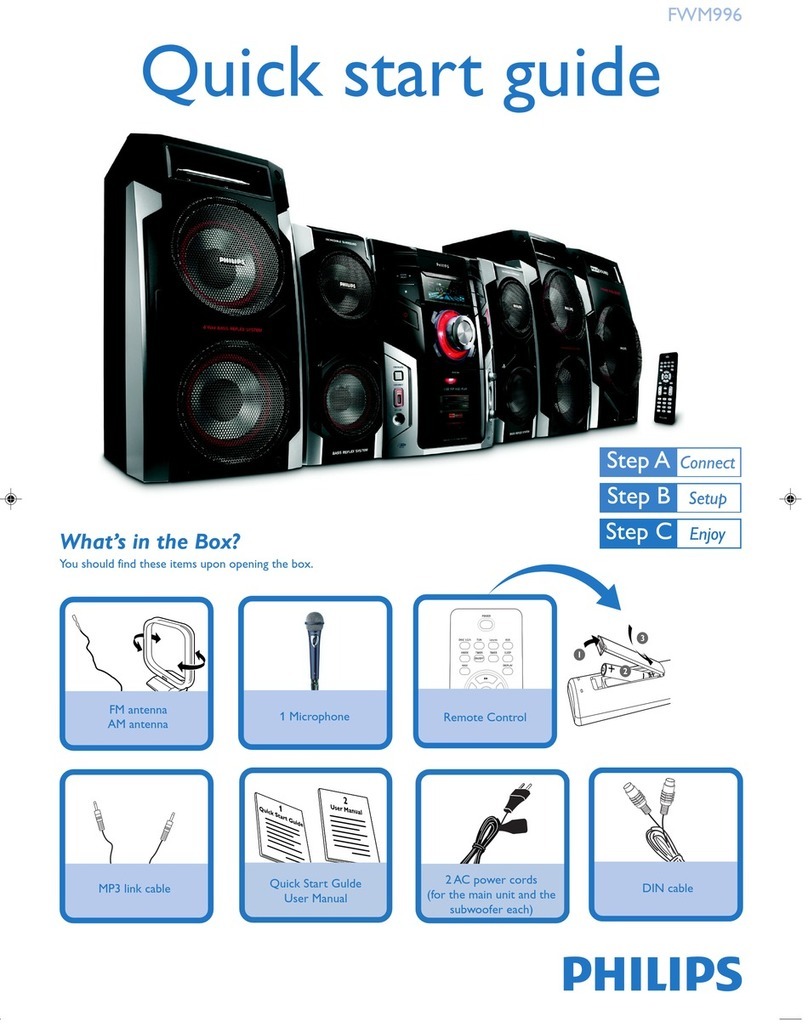 Philips FWM996/78 quick start guide