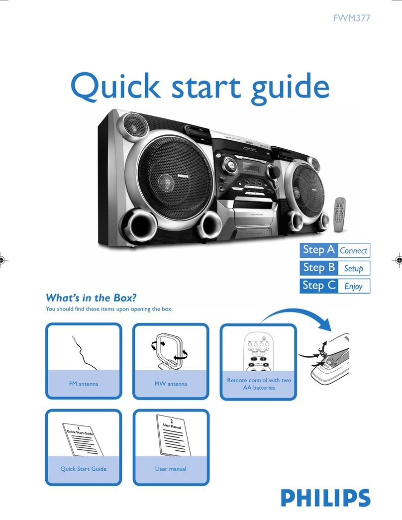 Philips FWM377/12 quick start guide