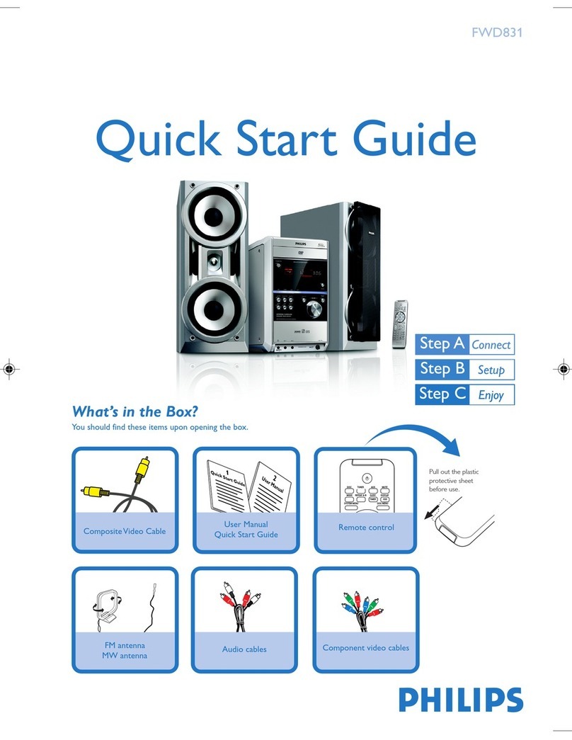 Philips FWD831/12 quick start guide