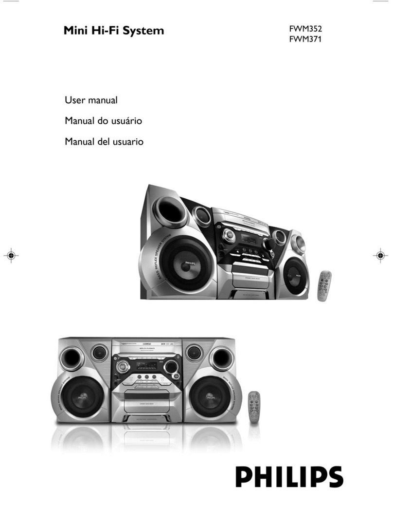 Philips FWM371/BK User manual