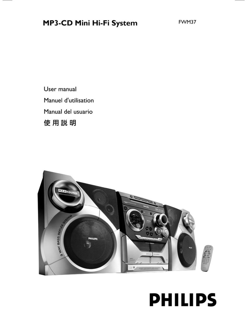 Philips FWM37/BK user manual
