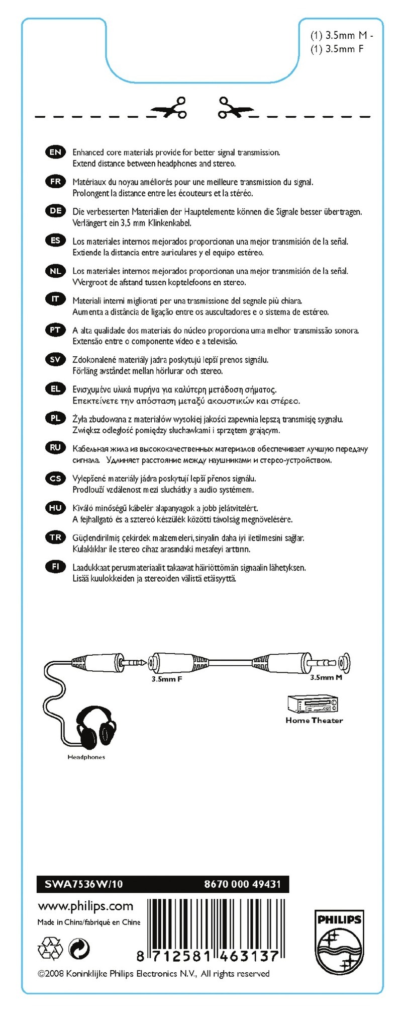 Philips SWA7536W/10 User manual
