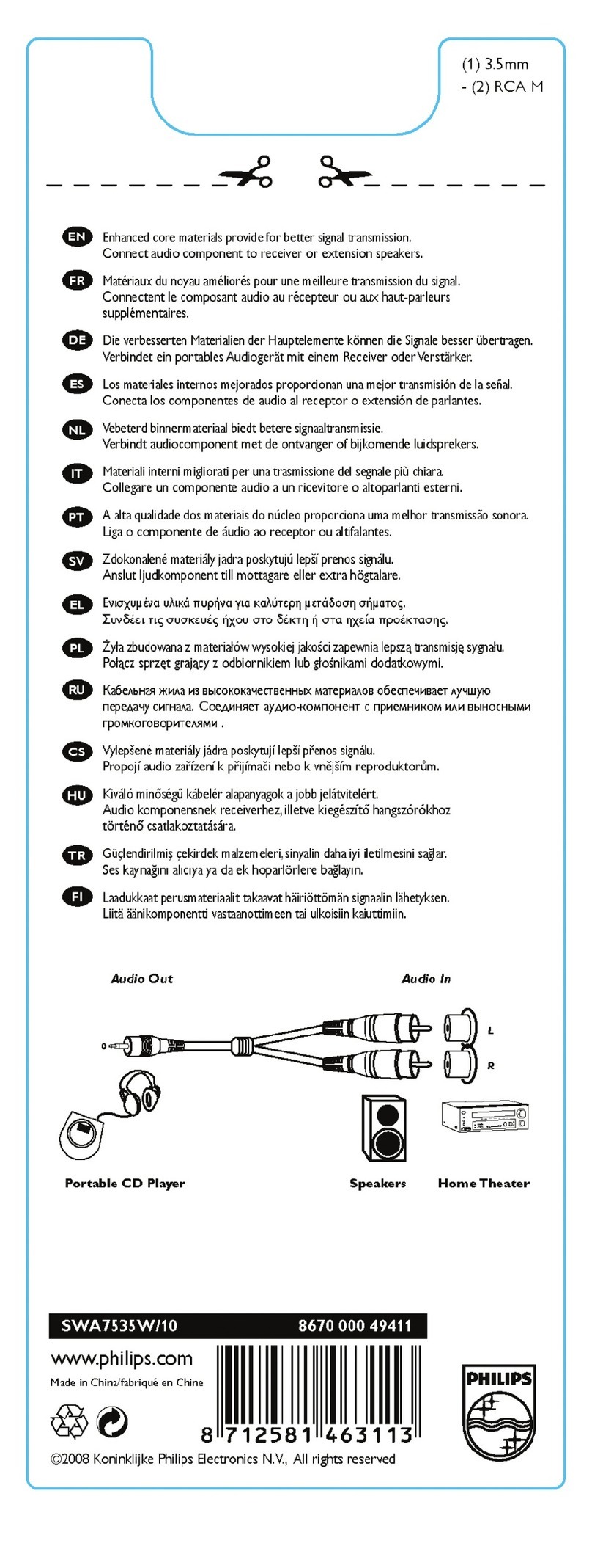 Philips SWA7535W/10 Owner's manual Philips SWA7535W/10 Owner's manual