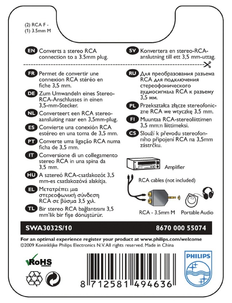 Philips SWA3032S/10 Owner's manual