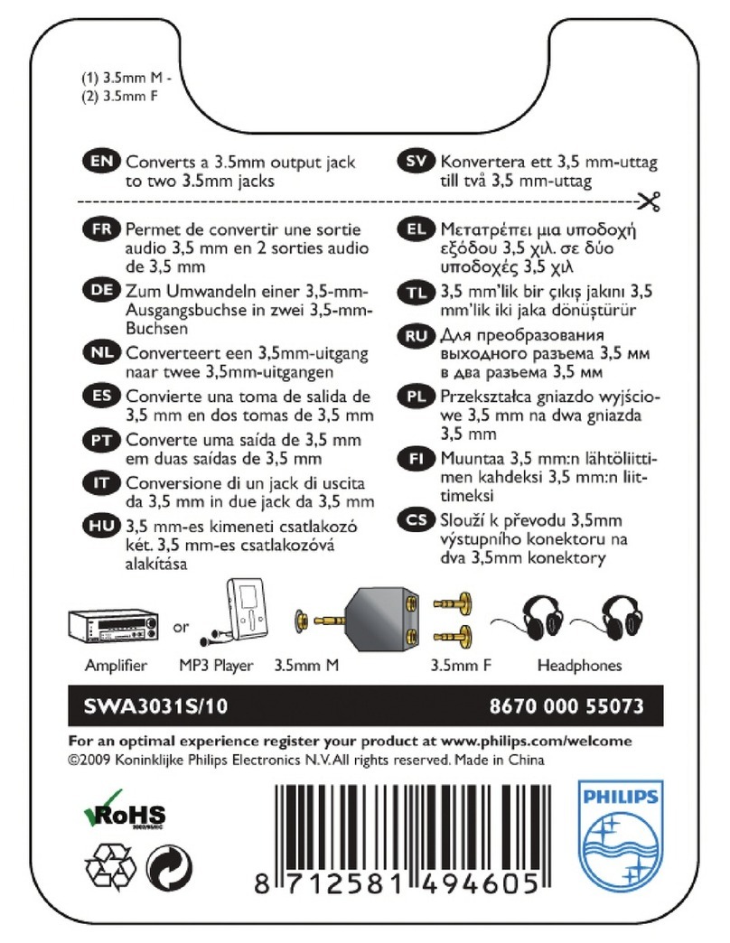 Philips SWA3031S/10 Owner's manual Philips SWA3031S/10 Owner's manual