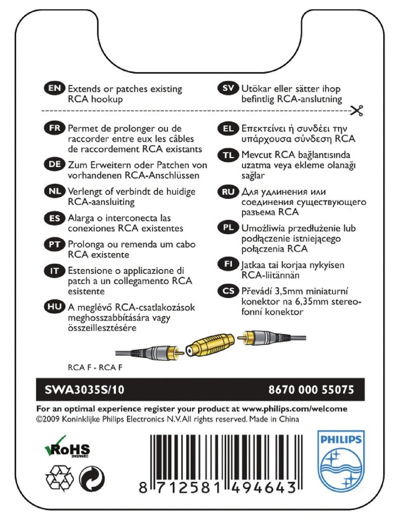 Philips SWA3035S/10 Owner's manual Philips SWA3035S/10 Owner's manual