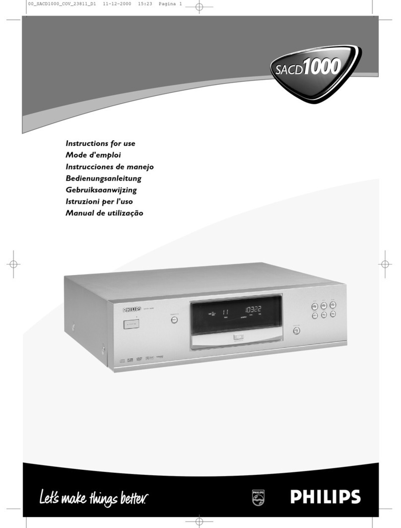 Philips SACD1000 User manual