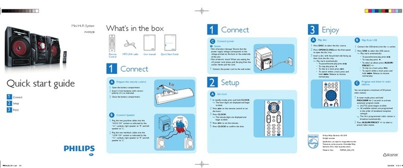 Philips FWM208/78 quick start guide