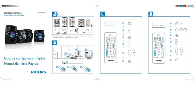 Philips FWM6500/55 quick start guide