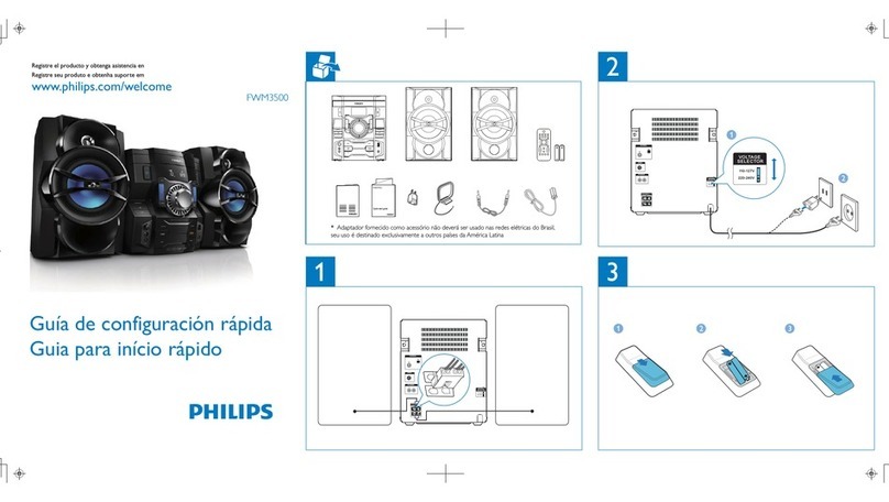 Philips FWM3500/55 quick start guide