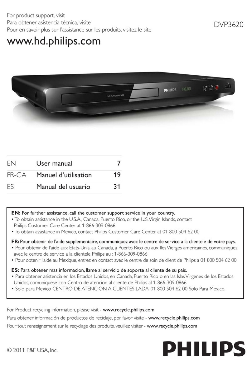 Philips DVP3620/F7 user manual
