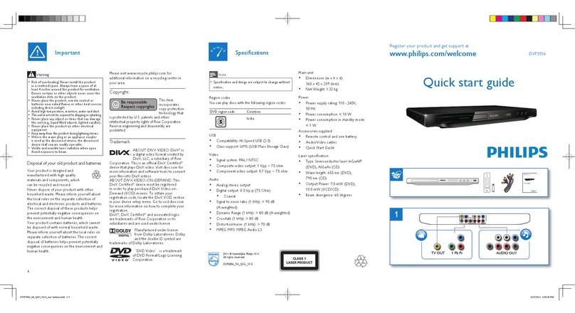 Philips DVP3856/94 User manual