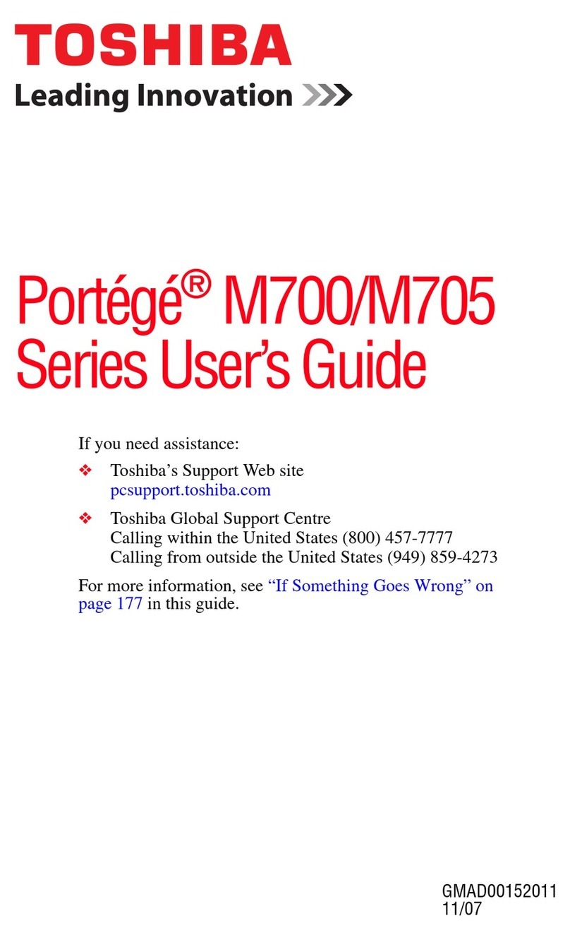Toshiba Portege M700 Series User manual