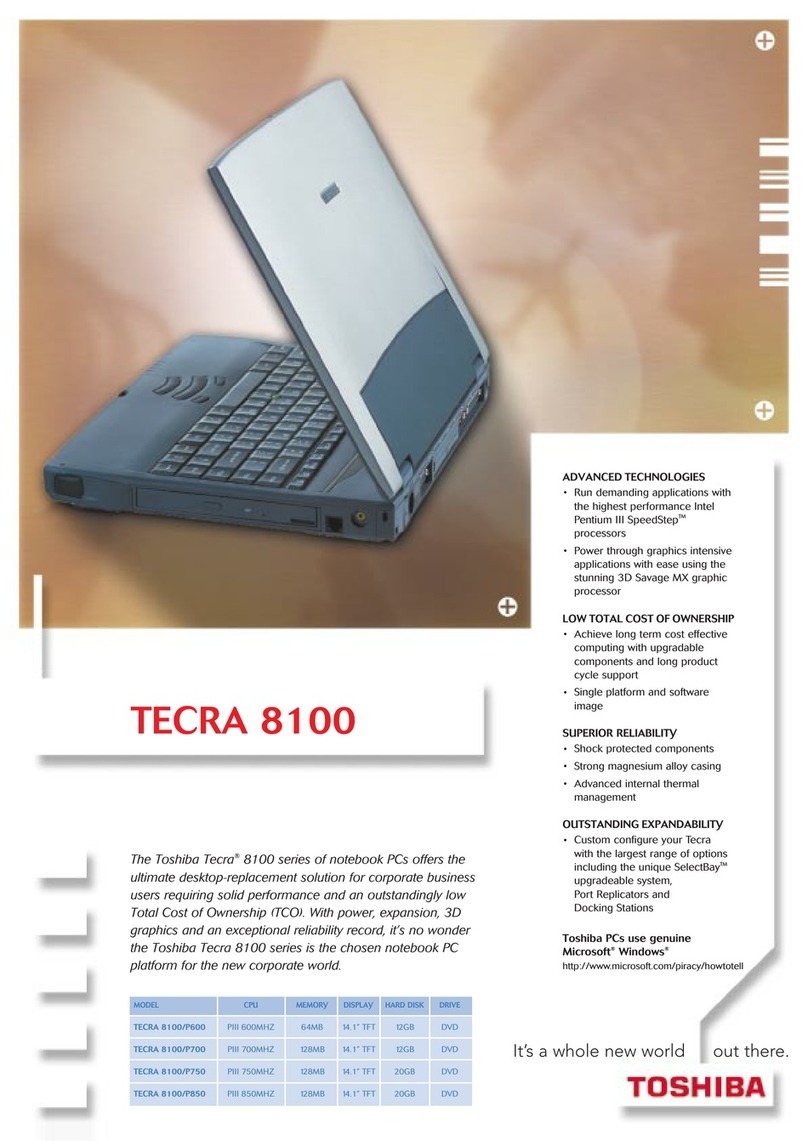 Toshiba Tecra 8100 Series User manual
