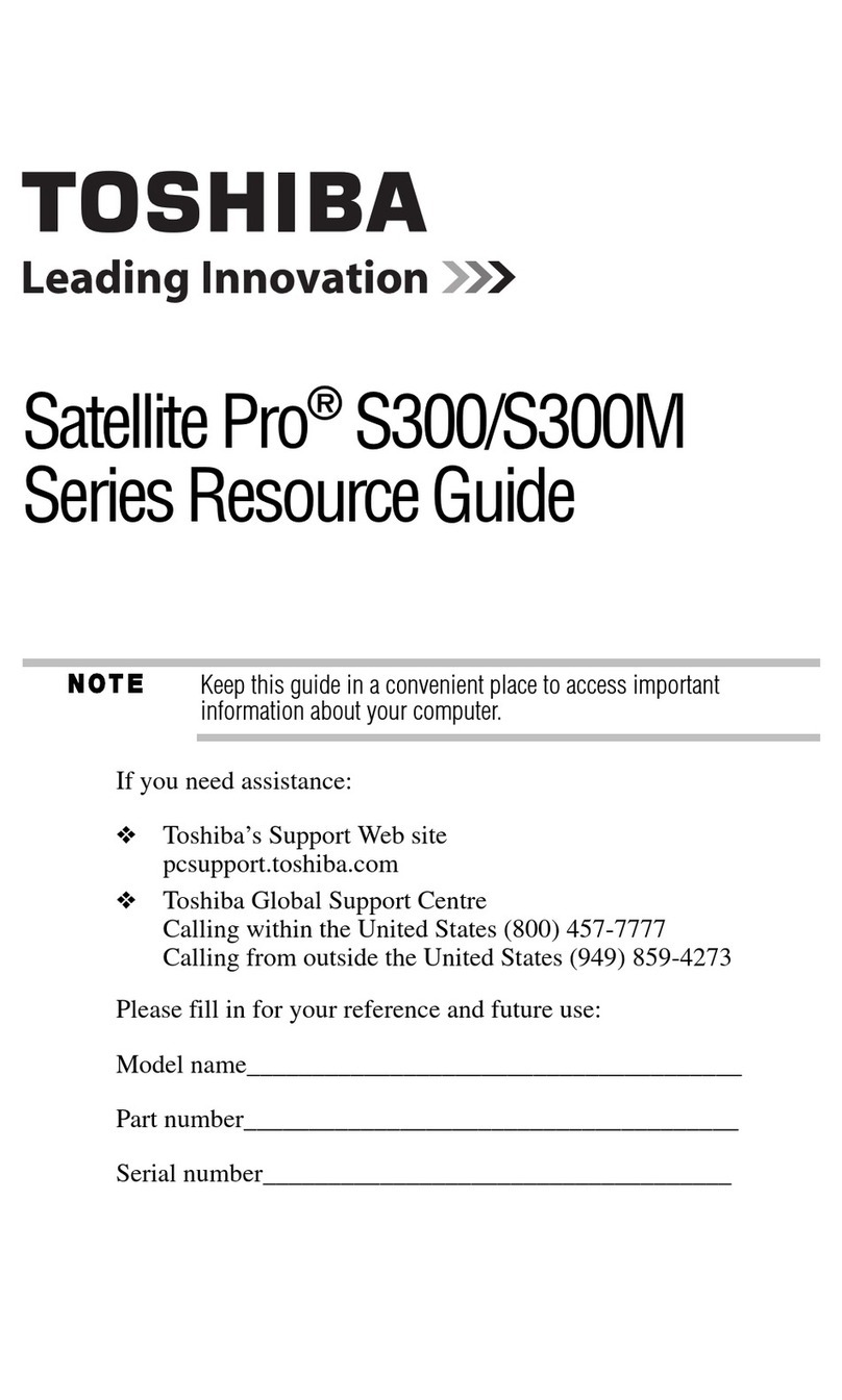 Toshiba SATELLITEPRO S300 User manual