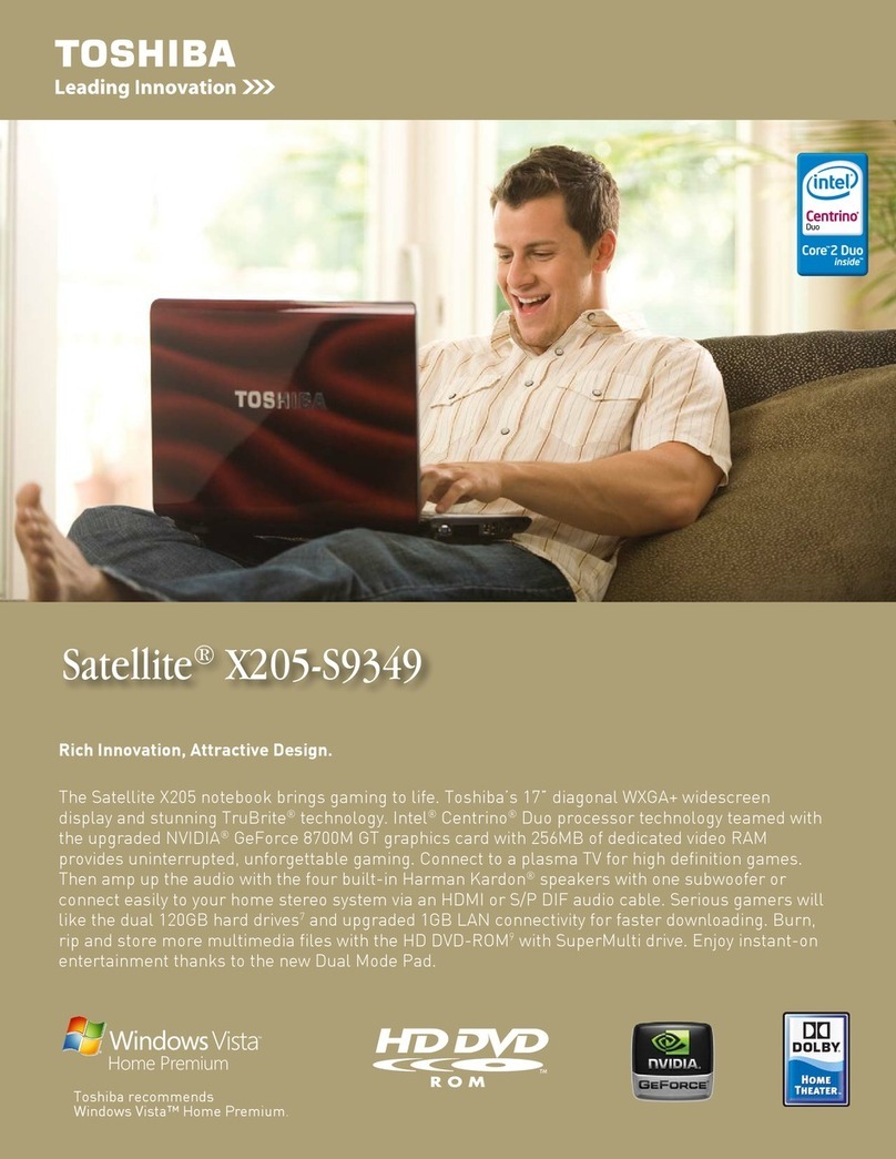 Toshiba Satellite X205-S9349 Characteristics