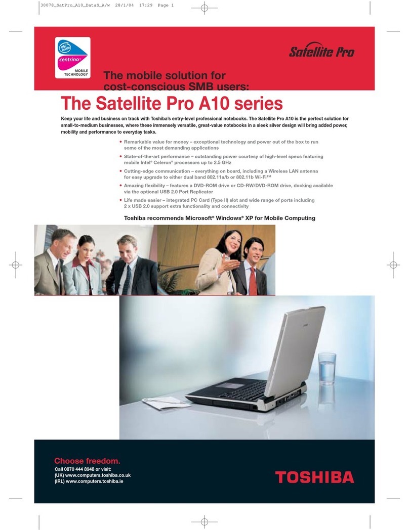 Toshiba Satellite Pro A10 series User manual