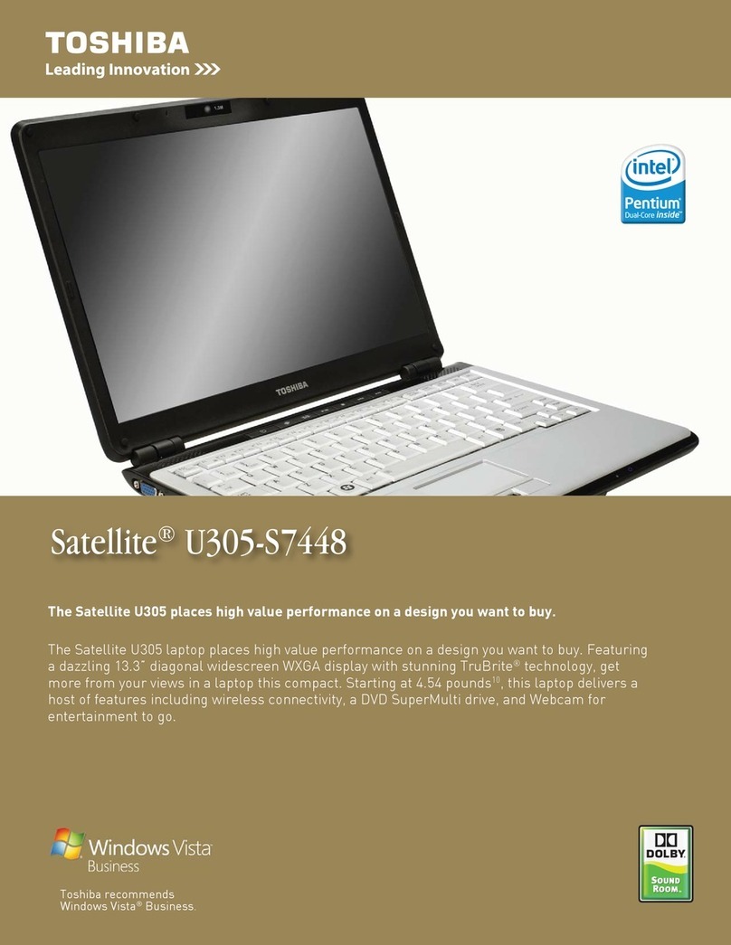 Toshiba Satellite U305-S7448 User manual Toshiba Satellite U305-S7448 User manual