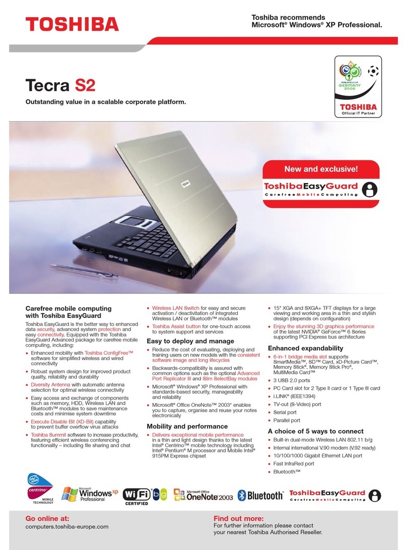 Toshiba Tecra S2 User manual