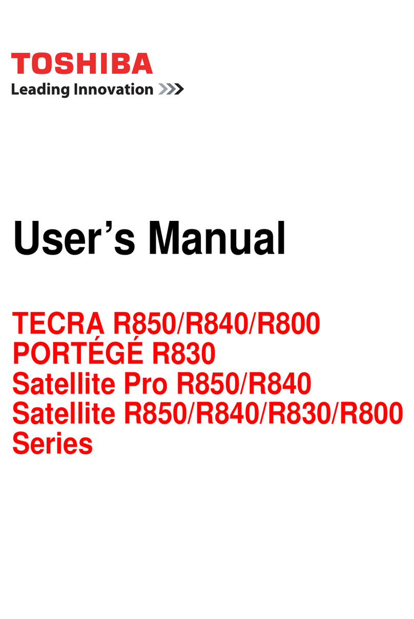 Toshiba Satellite R800 Series User manual
