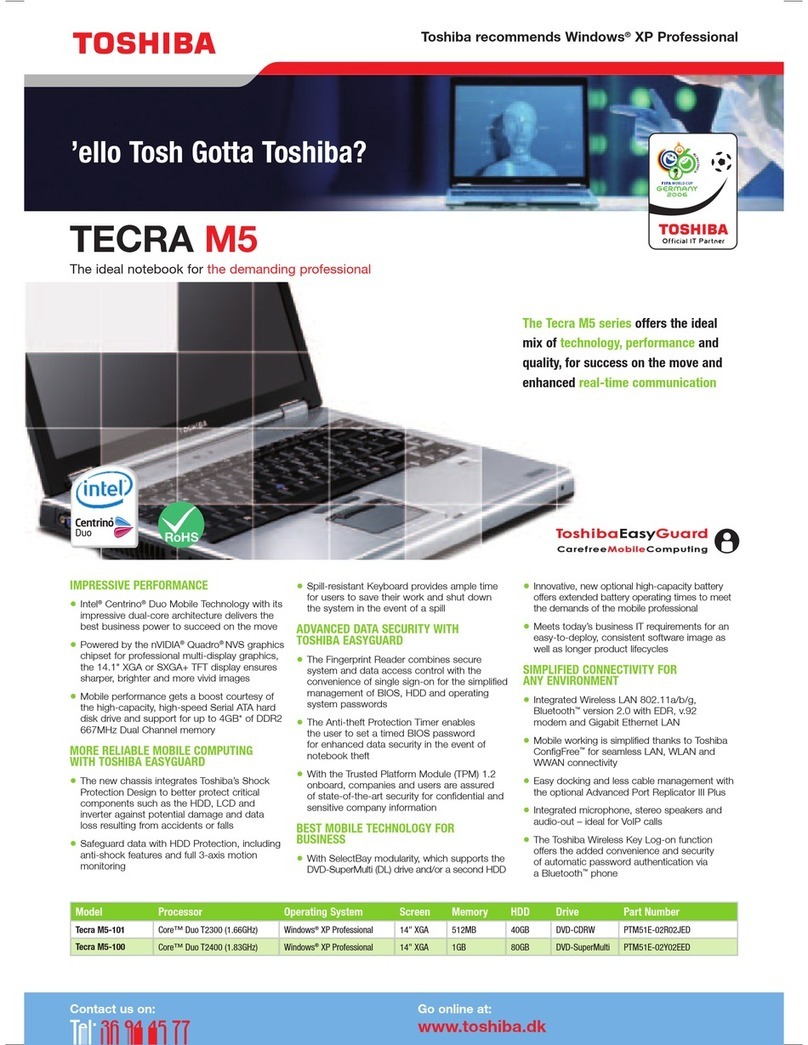 Toshiba TECRA M5 User manual