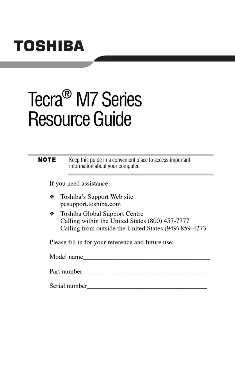 Toshiba Tecra M7 Series Resource Guide
