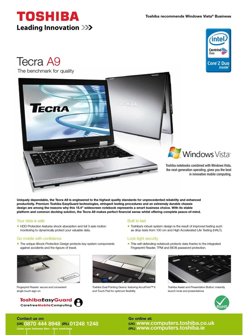 Toshiba TECRA A9 User manual