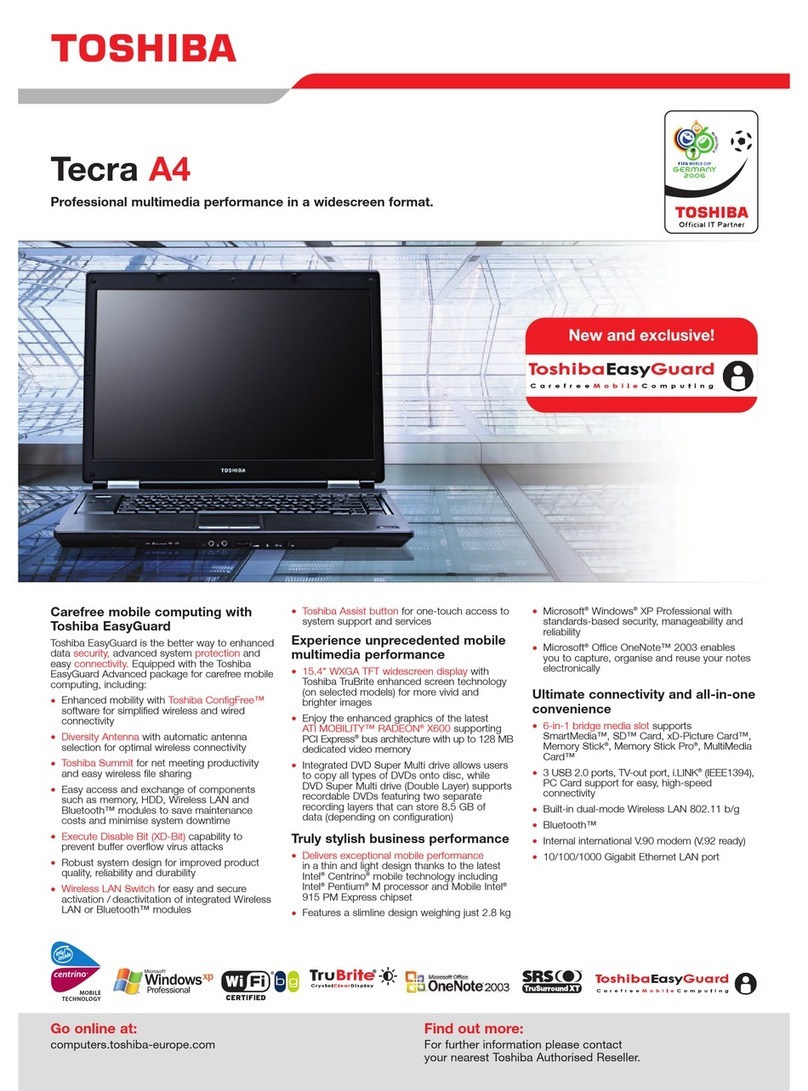 Toshiba TECRA A4 User manual