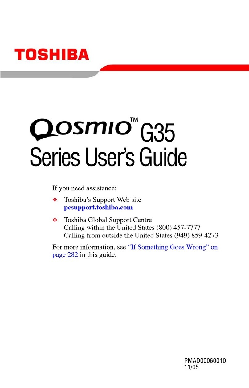 Toshiba Qosmio G35 User manual