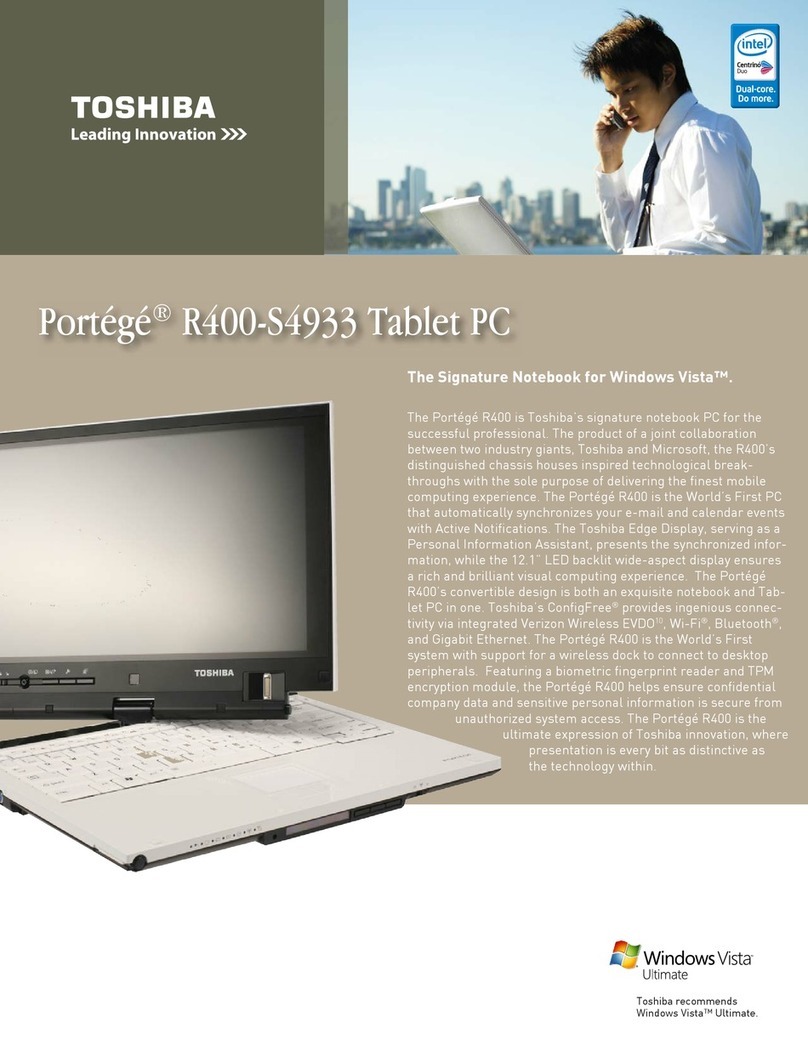 Toshiba R400-S4933 Characteristics