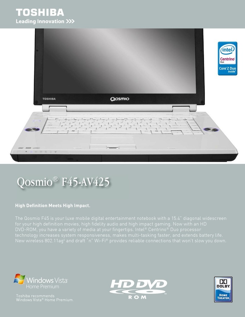 Toshiba Qosmio F45-AV425 Specifications