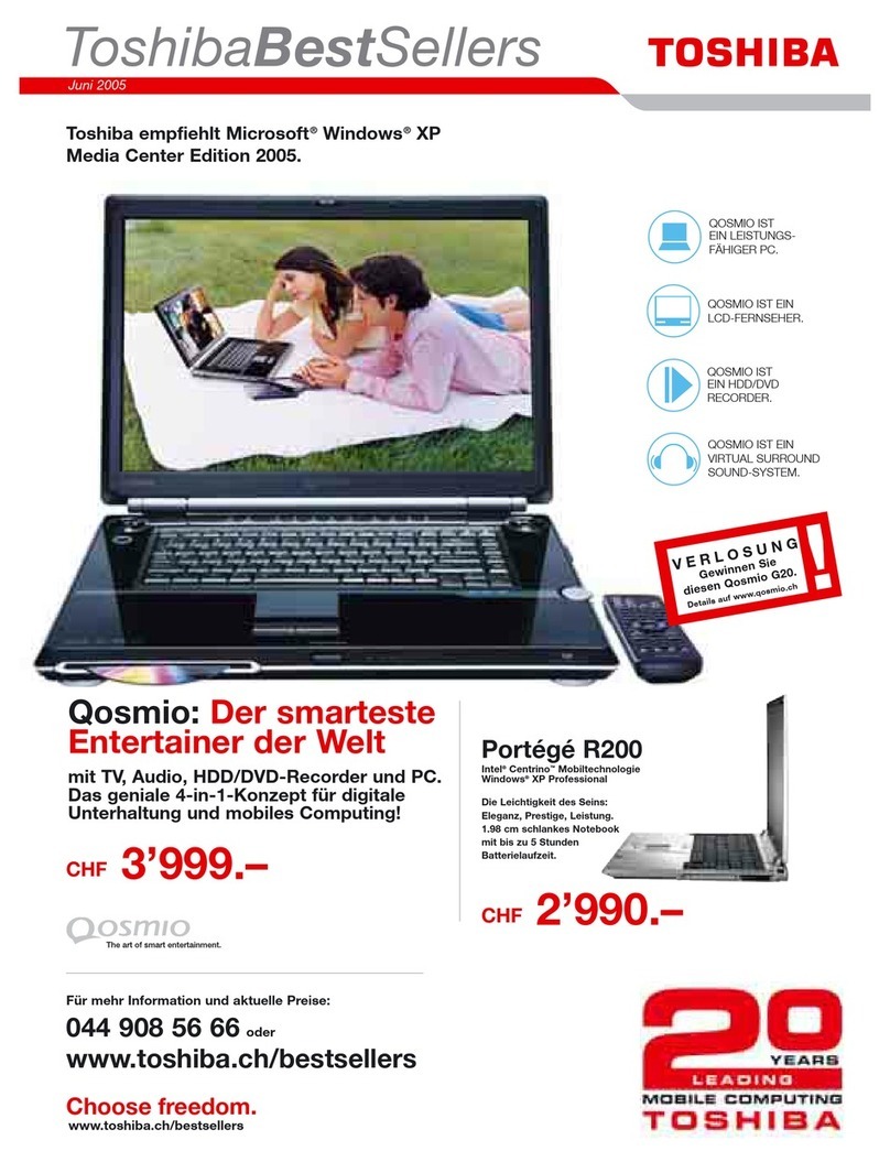 Toshiba Portg R200 owner's manual