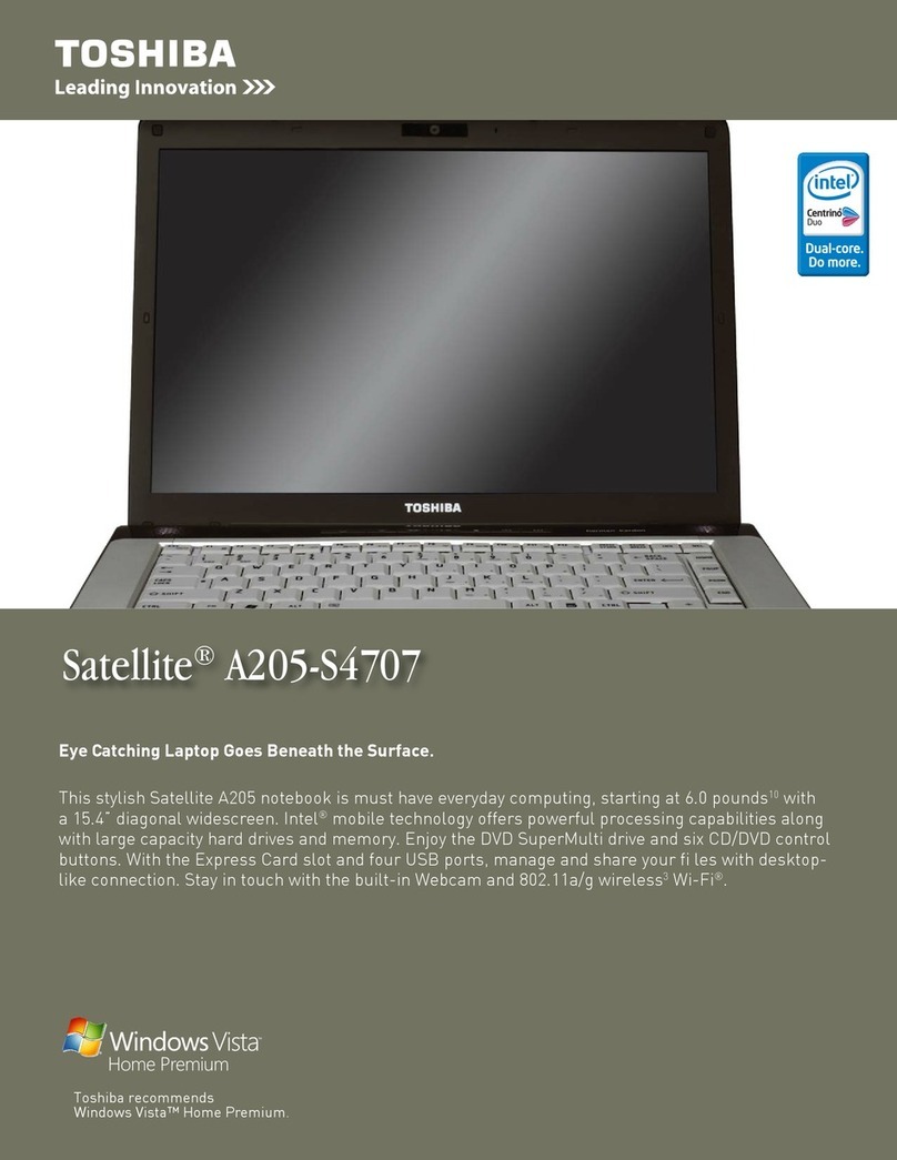 Toshiba A205-S4707 User manual Toshiba A205-S4707 User manual