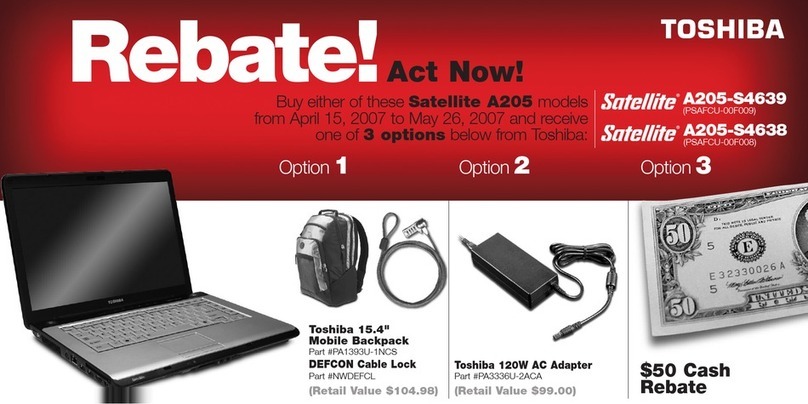 Toshiba Satellite A205-S4638 User manual