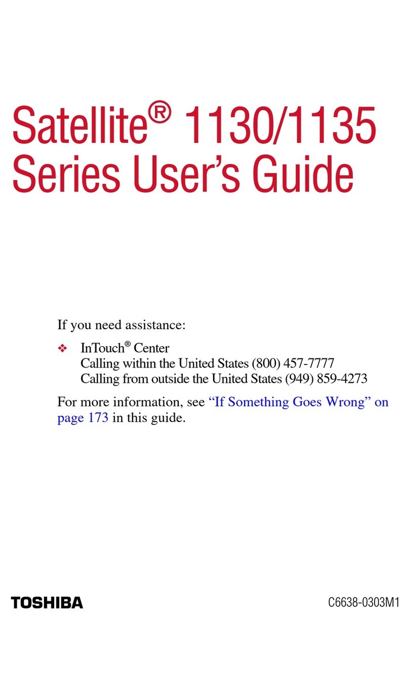 Toshiba Satellite 1130 Series User manual