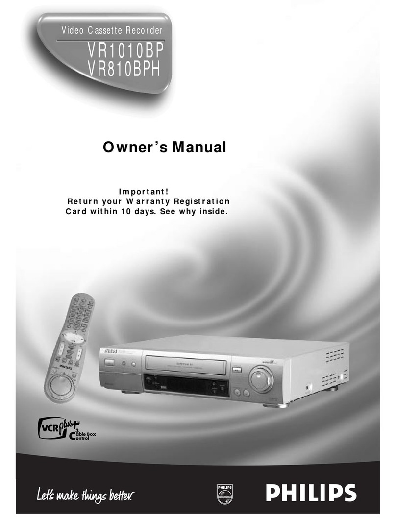 Philips VR810BPH User manual