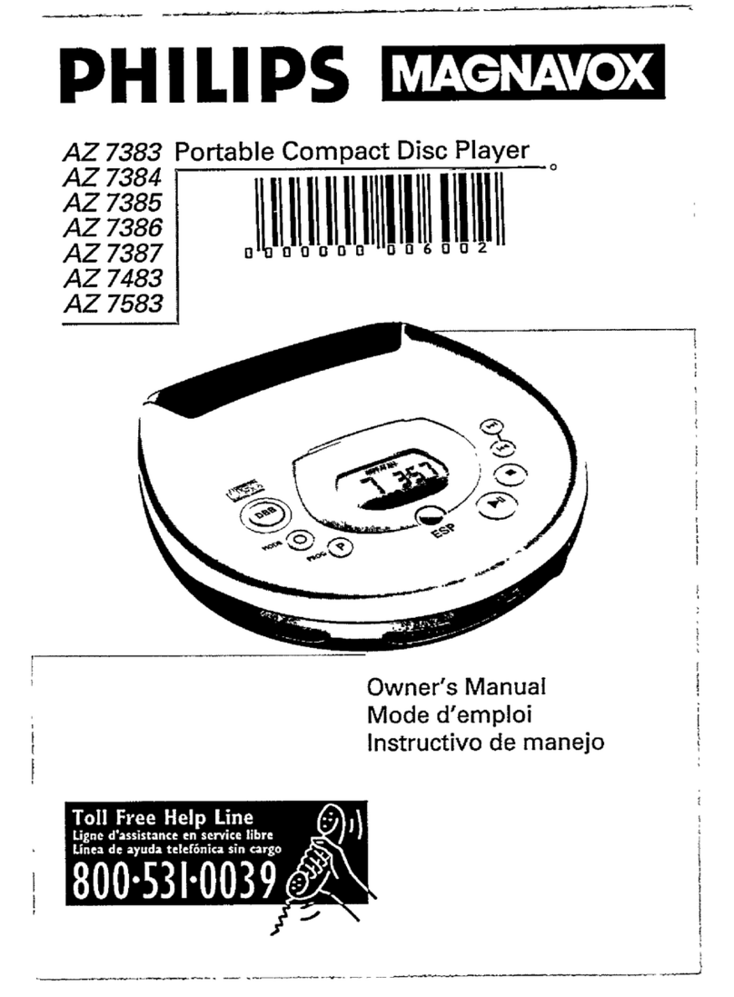 Philips AZ 7383 owner's manual