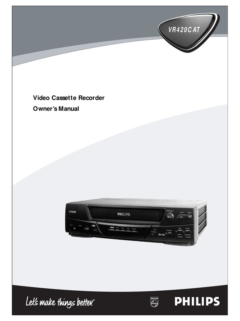 Philips 4-HEAD VIDEO CASSETTE RECORDER VR420CAT - Hook Up... User manual Philips 4-HEAD VIDEO CASSETTE RECORDER VR420CAT - Hook Up... User manual