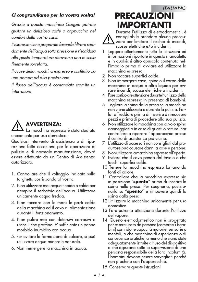 Gaggia 10002982 user manual