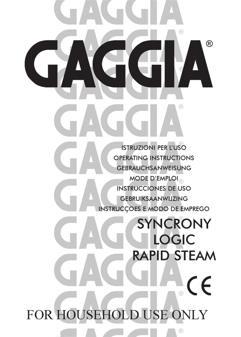 Gaggia 740911008 operating instructions