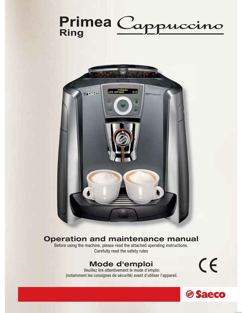 Saeco 10001868 Operating and maintenance manual
