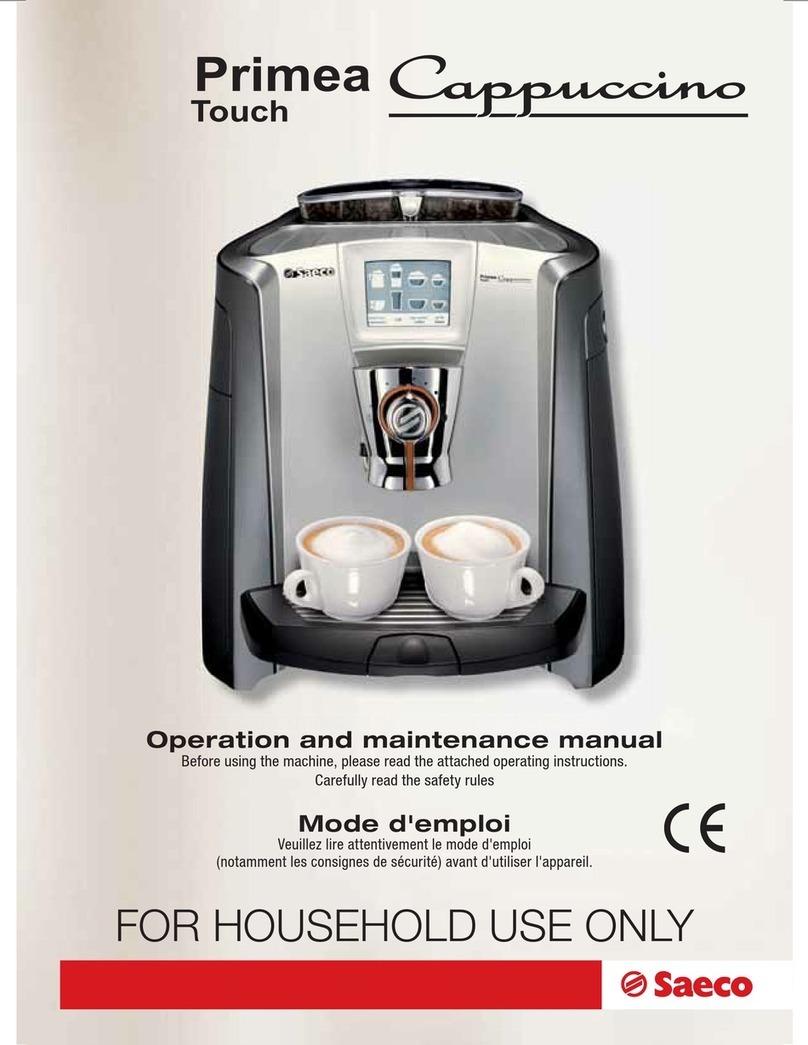 Saeco 10001869 Operating and maintenance manual Saeco 10001869 Operating and maintenance manual